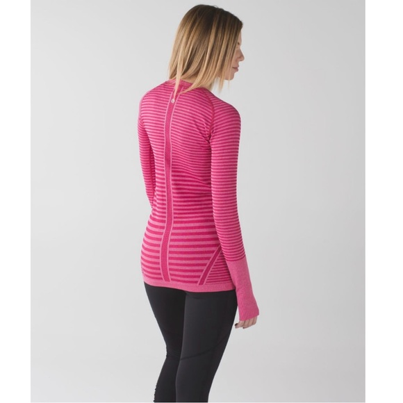 Lululemon Swiftly Tech Long Sleeve Crew Blue in Heathered Berry Rumble Size 8 - Picture 12 of 13